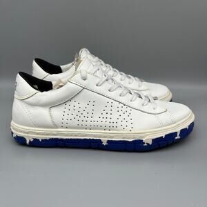 P448 Womens CSL Sneakers 37, 7 White Leather Vibram Sole Tennis Trainer‎